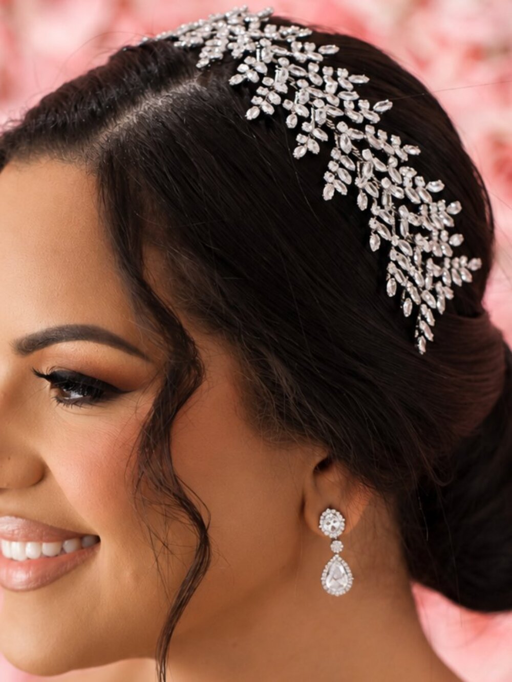 Elle Couture FIONA Simulated Diamond Bridal Headband